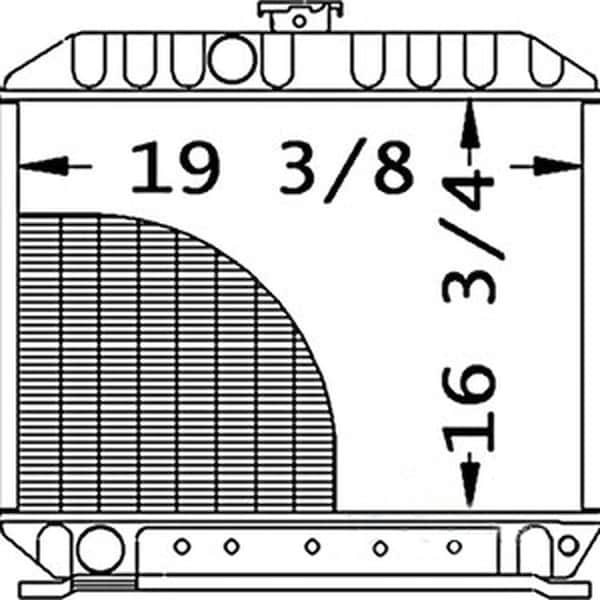 Aftermarket New Radiator Fits Kubota TRACTOR FITS: L3350DT, L3750, L3750DT, L4150, L4150DT, 1736572060 - main